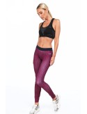 Purple sports leggings with patterns MR11513 - Online store - Boutique